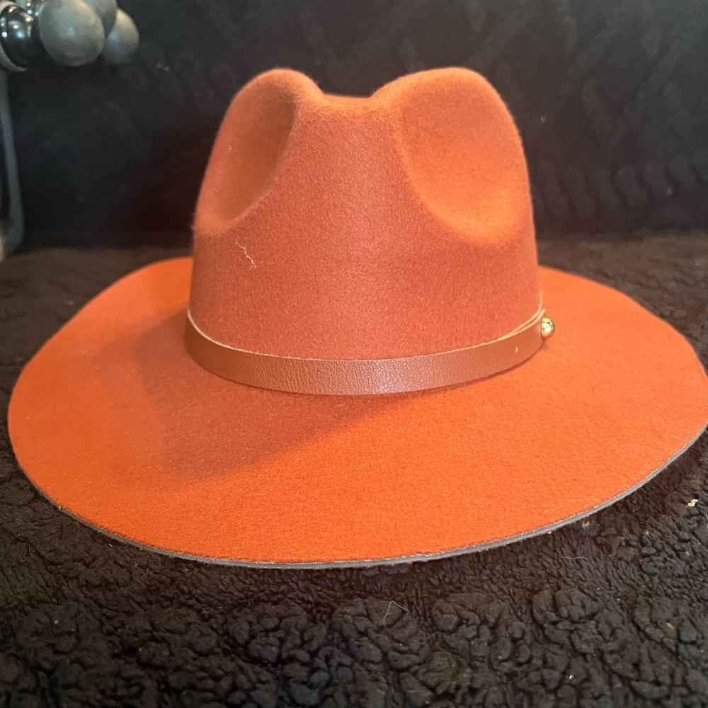 Elegant Burnt Orange Women's Fedora Hat
